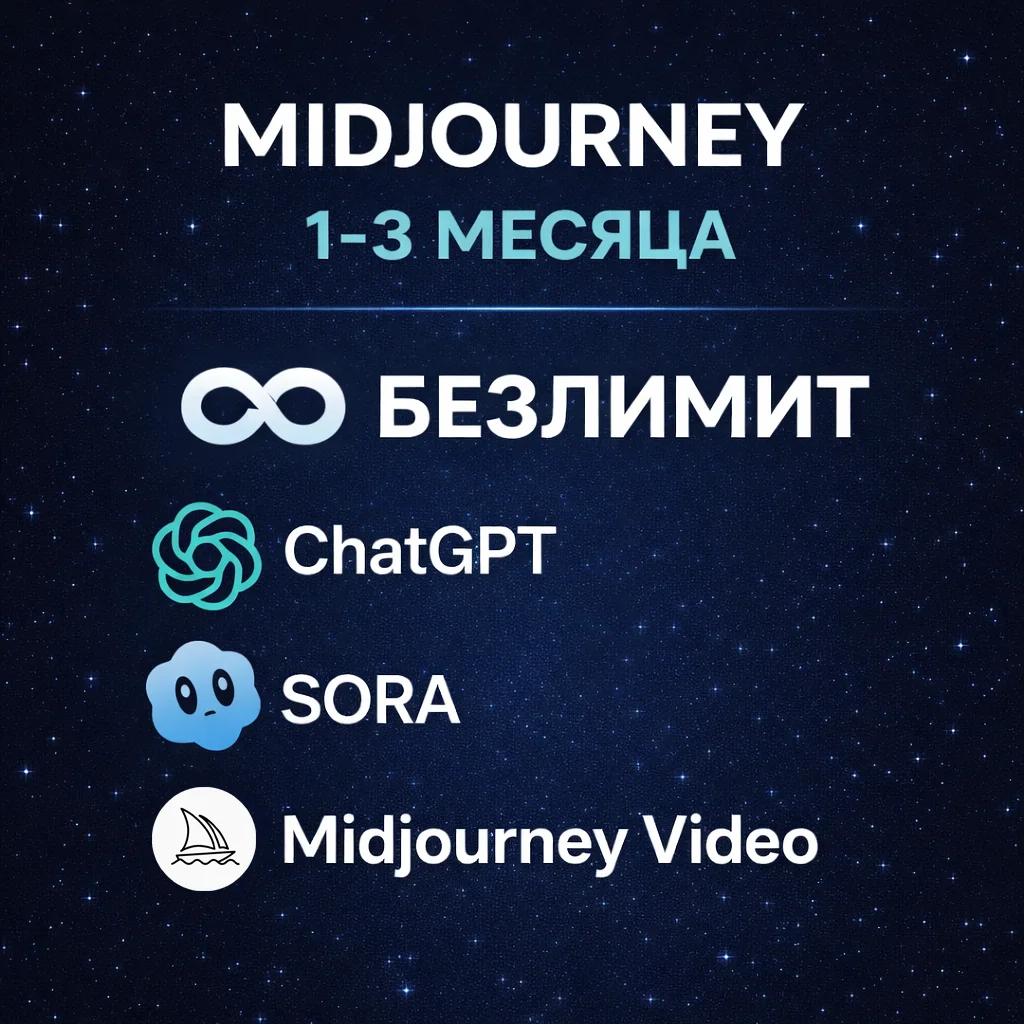 🔮MIDJOURNEY V7 БЕЗЛИМИТ🔥ПОДПИСКА⚙️+🎁ПОДАРОК