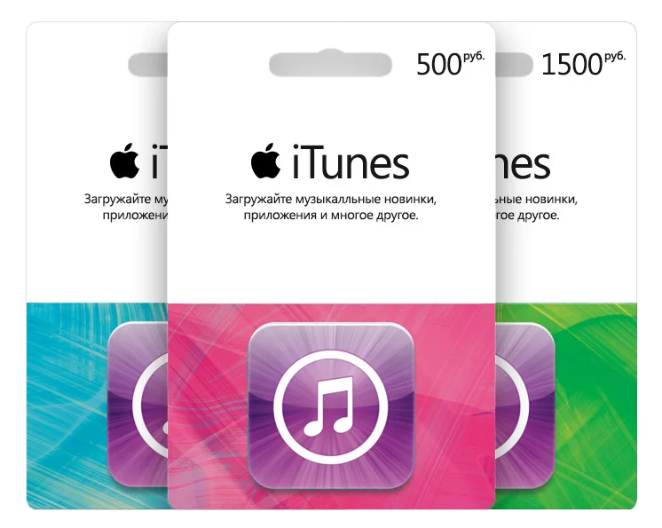 Подарочная карта Apple iTunes (RU) 500-5000 руб. ЦЕНА
