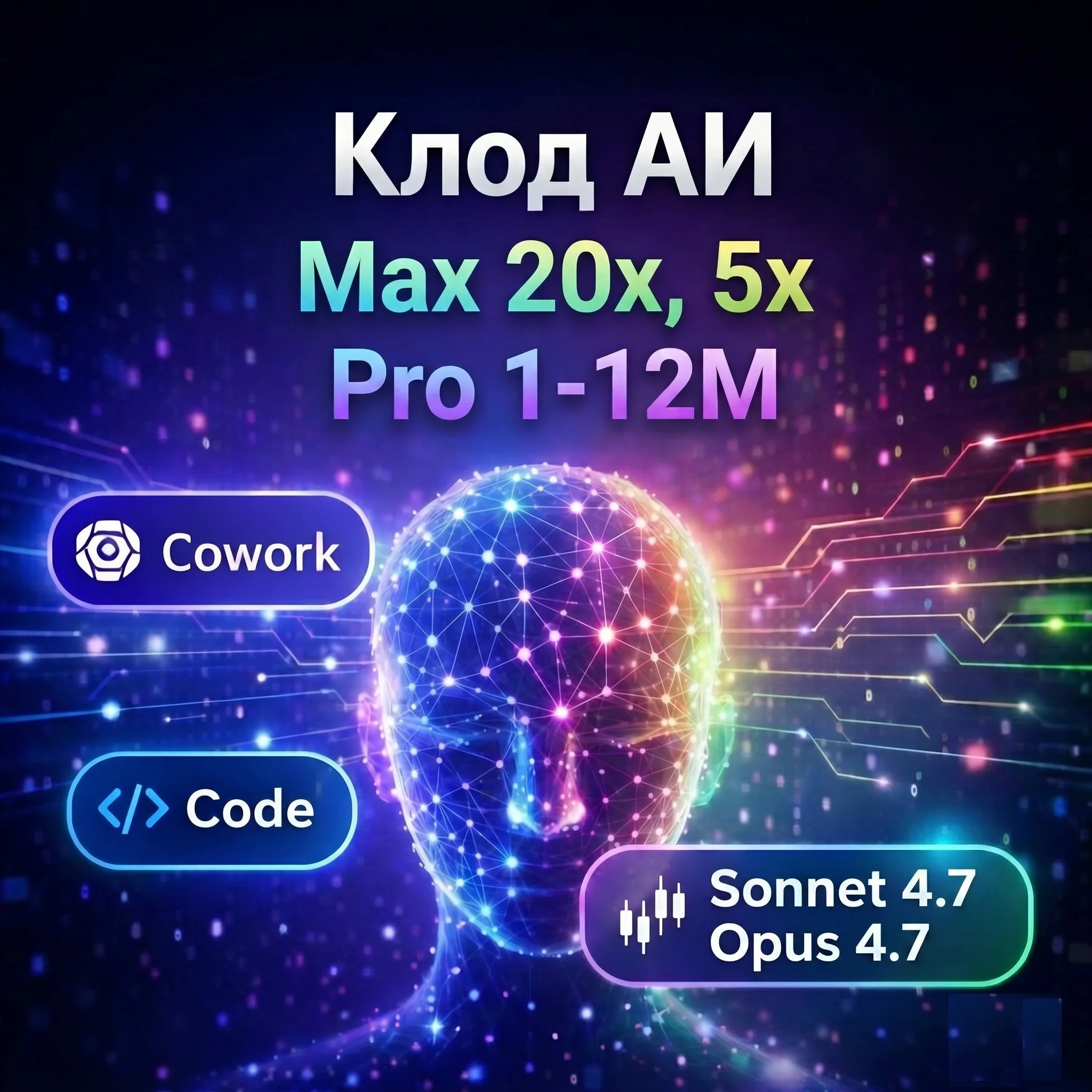 Апгрейд/Продление, Аккаунт Claude Max 20x, 5x, Pro | АВТО ВЫДАЧА, ПОЛНАЯ ГАРАНТИЯ