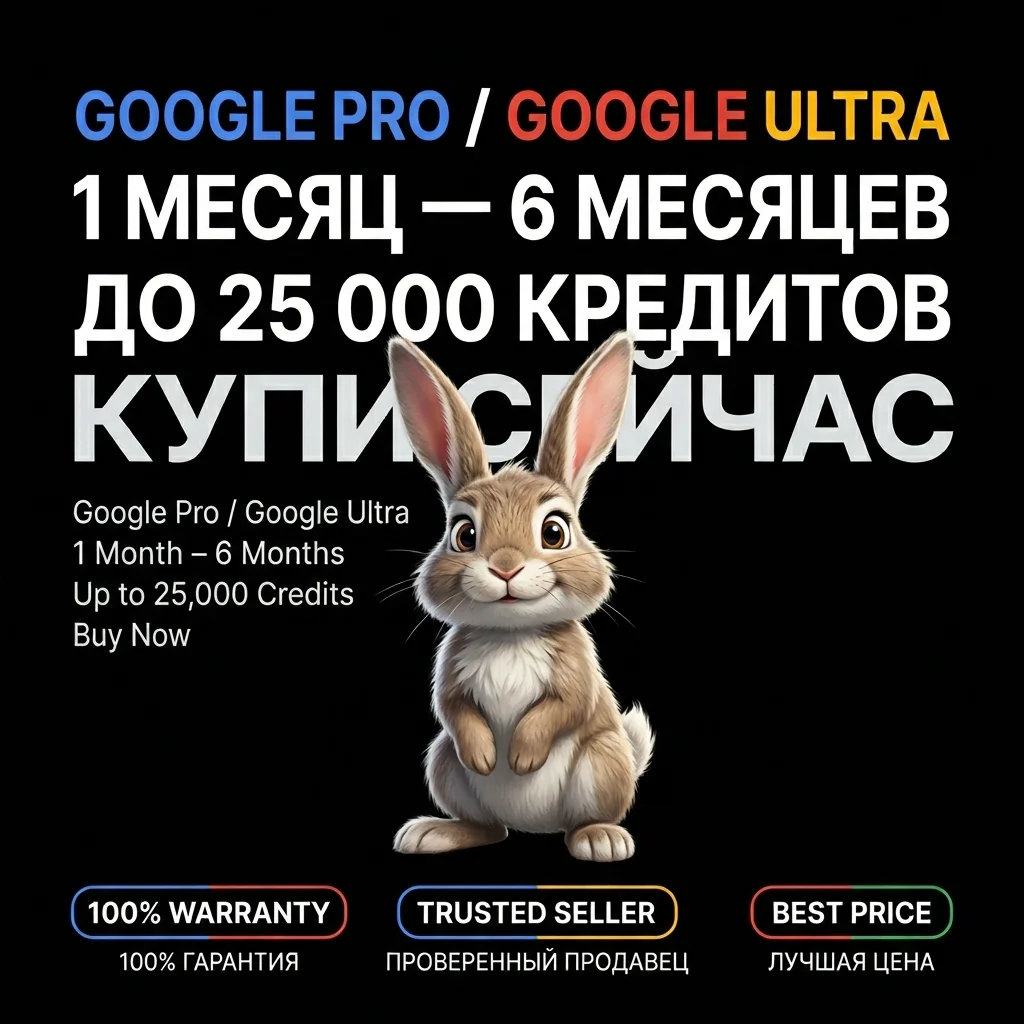Google AI Pro/Ultra | Ultra — инвайт | 6 мес + Antigravity | 5K–50K кред | Veo 3.1