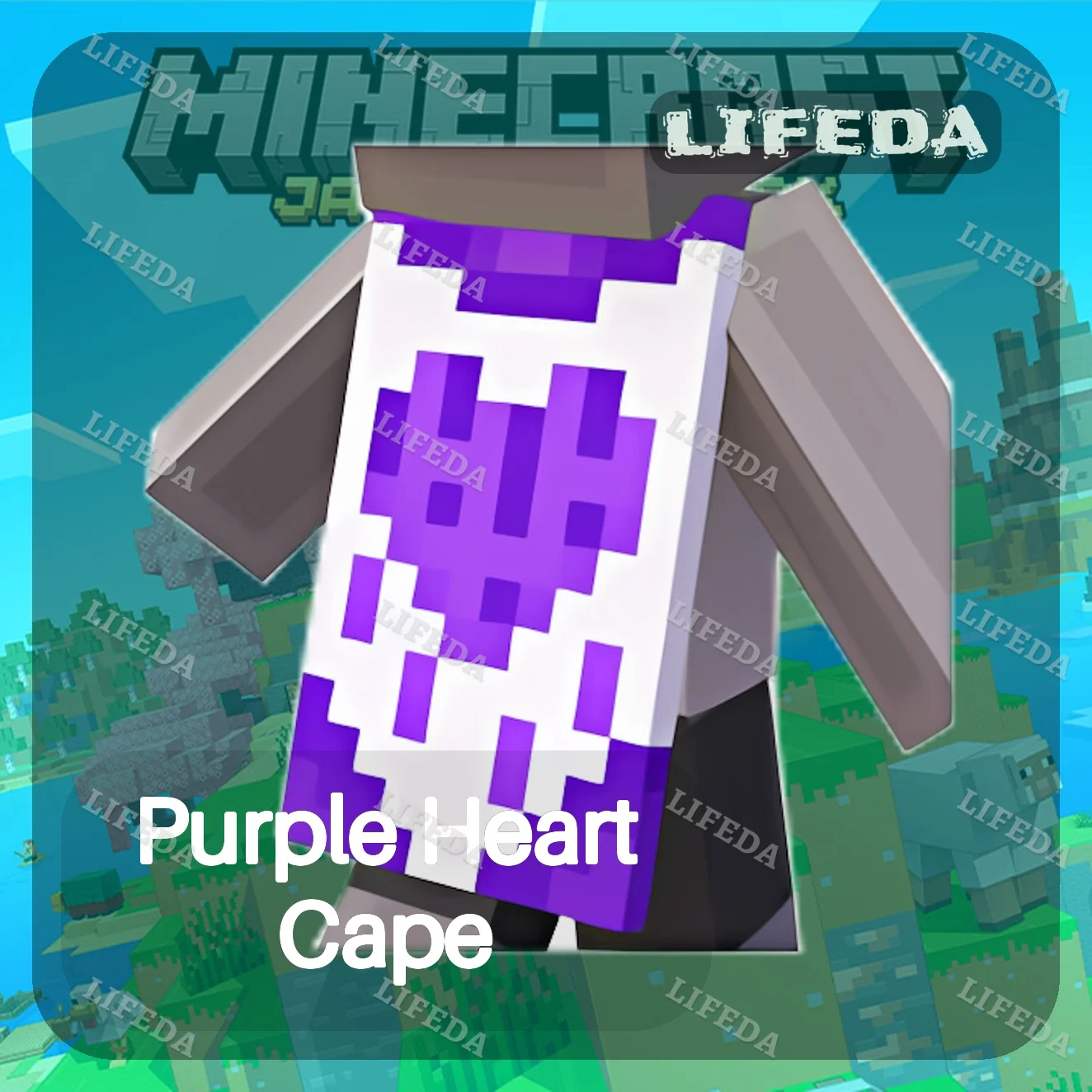 МАЙНКРАФТ ⛏️【Purple Heart Cape】🏗️СКИН • ТВИЧ ДРОПЫ / ДРОПСЫ • JAVA & BEDROCK•GLOBAL