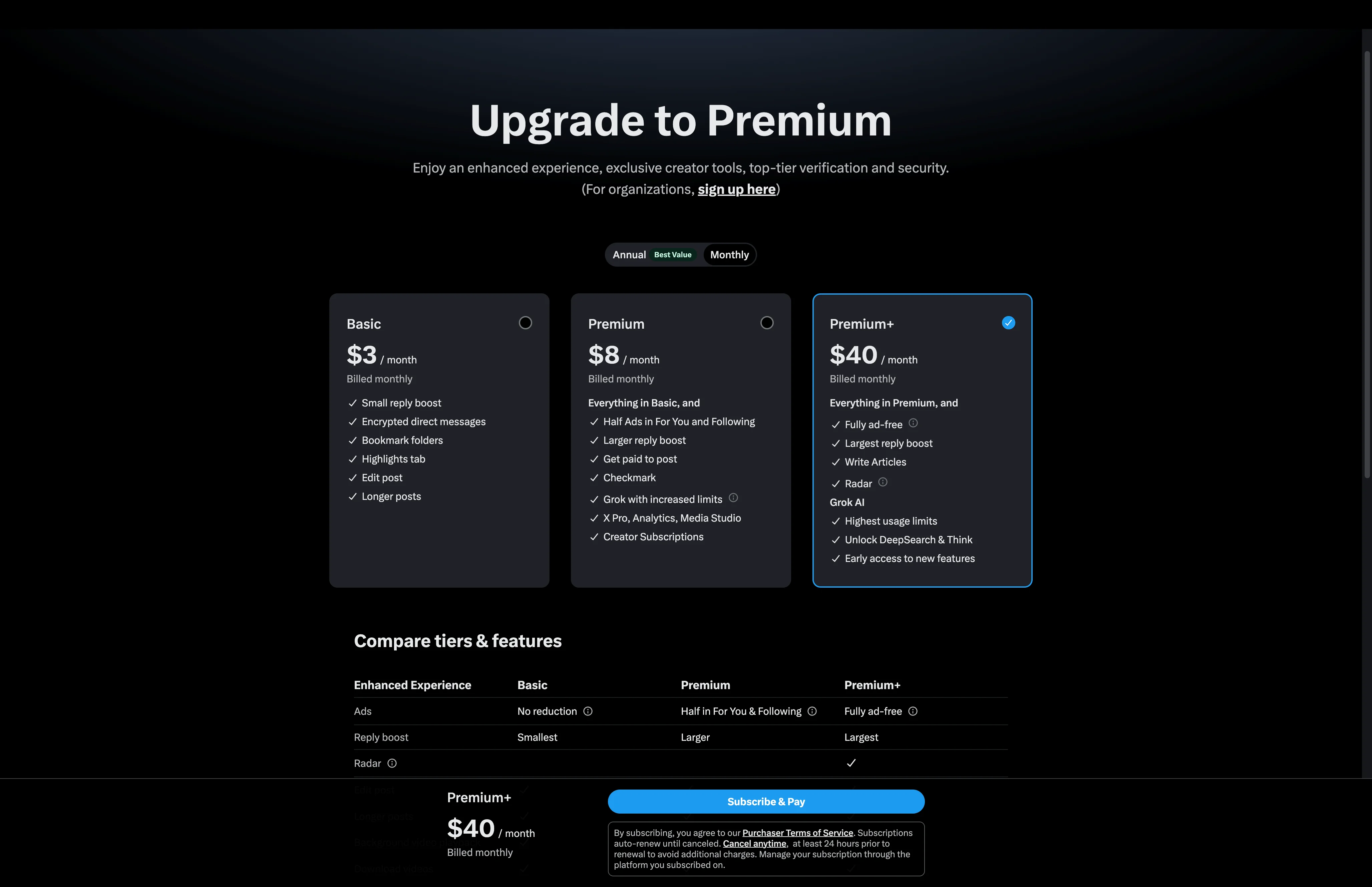 Twitter X Premium/Plus, SuperGrok | ПРОДЛЕНИЕ, ПОЛНАЯ ГАРАНТИЯ