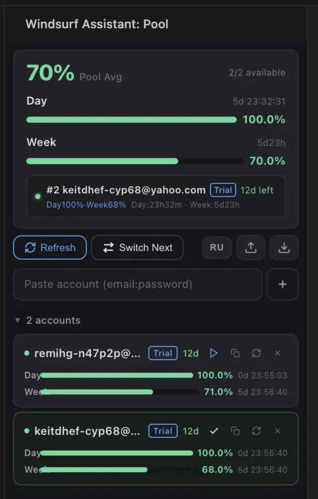 Windsurf AI 14Д + Switcher Plugin (Автовыдача)